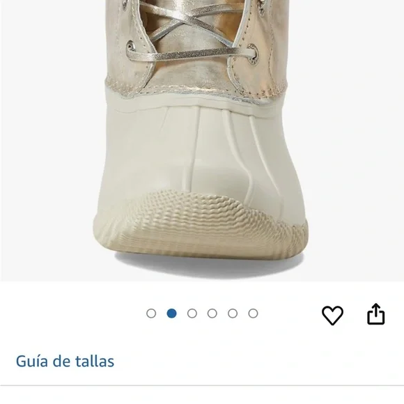 Sperry Gold and Cream Winter Rain Boots with Waterproof Lace-Up Design - Picture 2 of 8